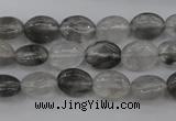 CCQ243 15.5 inches 8*10mm oval cloudy quartz beads wholesale