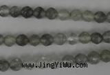 CCQ311 15.5 inches 6mm faceted round cloudy quartz beads wholesale