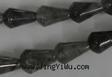 CCQ338 15.5 inches 10*15mm teardrop cloudy quartz beads wholesale
