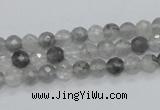 CCQ58 15.5 inches 6mm faceted round cloudy quartz beads wholesale
