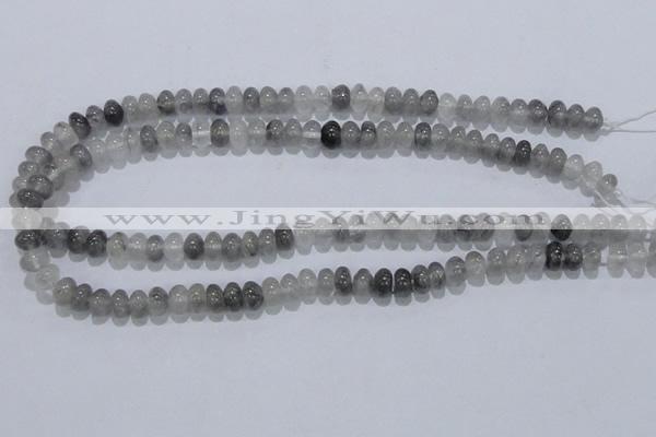 CCQ67 15.5 inches 5*8mm rondelle cloudy quartz beads wholesale