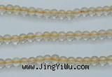 CCR01 15.5 inches 4mm round natural citrine gemstone beads wholesale