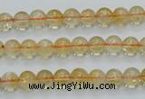 CCR02 15.5 inches 7mm round natural citrine gemstone beads wholesale