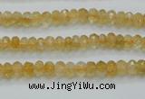 CCR07 15.5 inches 4*6mm faceted rondelle natural citrine gemstone beads