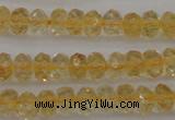 CCR173 15.5 inches 4*6mm faceted rondelle natural citrine beads