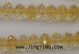 CCR174 15.5 inches 5*8mm faceted rondelle natural citrine beads