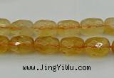 CCR178 15.5 inches 8*12mm faceted drum citrine gemstone beads