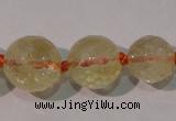 CCR210 15.5 inches 6mm - 14mm faceted round natural citrine beads