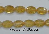 CCR22 15.5 inches 8*12mm faceted oval natural citrine gemstone beads