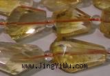 CCR222 15.5 inches 10*14mm – 12*16mm faceted nuggets natural citrine beads