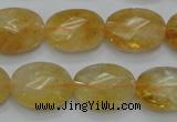CCR25 15.5 inches 14*19mm faceted oval natural citrine gemstone beads