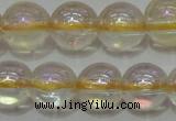CCR302 15.5 inches 8mm round AB-color natural citrine beads