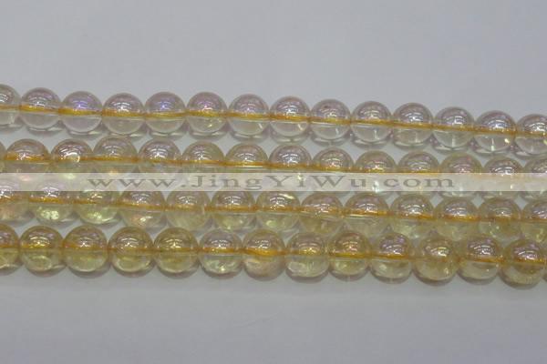 CCR303 15.5 inches 10mm round AB-color natural citrine beads