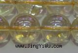 CCR304 15.5 inches 12mm round AB-color natural citrine beads