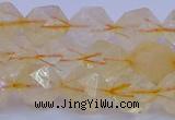 CCR313 15.5 inches 10mm faceted nuggets citrine gemstone beads