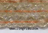 CCR325 15.5 inches 6mm faceted round citrine gemstone beads