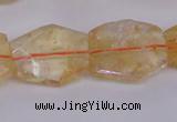 CCR352 15*20mm - 20*25mm faceted freeform natural citrine beads