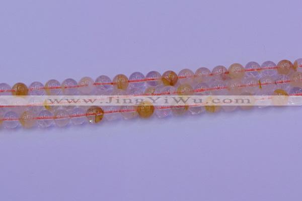 CCR362 15.5 inches 8mm round citrine beads wholesale