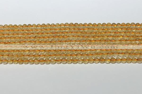CCR377 15.5 inches 4.5-5mm round citrine gemstone beads wholesale
