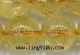 CCR384 15 inches 12mm round citrine beads wholesale