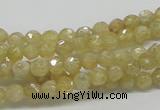 CCR82 15.5 inches 6mm faceted round citrine gemstone beads wholesale