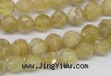 CCR83 15.5 inches 8mm faceted round citrine gemstone beads wholesale