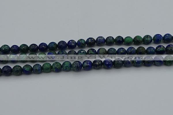 CCS533 15.5 inches 10mm faceted round dyed chrysocolla beads