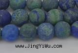 CCS542 15.5 inches 8mm round matte dyed chrysocolla beads