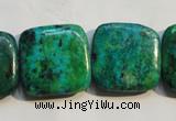 CCS673 15.5 inches 22*22mm square dyed chrysocolla gemstone beads