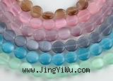 CCT04 10mm different color coin shape cats eye beads Wholesale