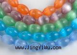 CCT06 10*14mm different color rice cats eye beads Wholesale