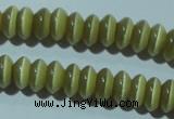 CCT234 15 inches 3*6mm rondelle cats eye beads wholesale