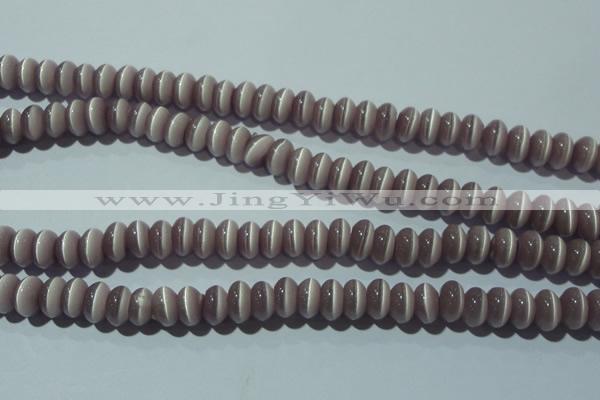 CCT273 15 inches 5*8mm rondelle cats eye beads wholesale