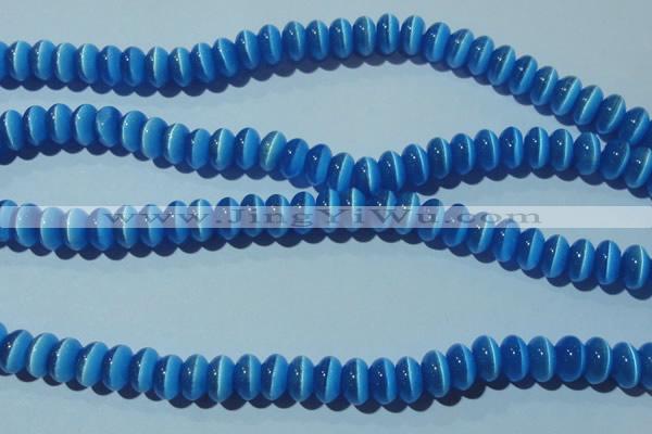 CCT286 15 inches 5*8mm rondelle cats eye beads wholesale