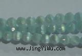 CCT323 15 inches 4mm faceted round cats eye beads wholesale