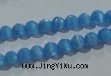 CCT325 15 inches 4mm faceted round cats eye beads wholesale