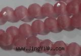 CCT353 15 inches 6mm faceted round cats eye beads wholesale
