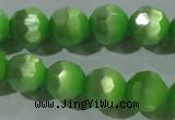 CCT379 15 inches 8mm faceted round cats eye beads wholesale