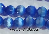 CCT383 15 inches 8mm faceted round cats eye beads wholesale