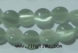CCT451 15 inches 6mm flat round cats eye beads wholesale