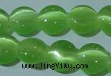 CCT496 15 inches 8mm flat round cats eye beads wholesale