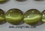 CCT699 15 inches 10*12mm oval cats eye beads wholesale