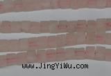 CCU02 15.5 inches 4*4mm cube rose quartz beads wholesale