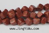 CCU105 15.5 inches 6*6mm cube goldstone beads wholesale