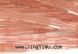 CCU1088 15 inches 2*4mm cuboid cherry quartz beads