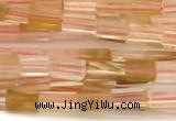 CCU1095 15 inches 2*4mm cuboid cherry quartz beads