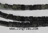 CCU11 15.5 inches 4*4mm cube ruby zoisite beads wholesale