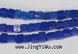 CCU18 15.5 inches 4*4mm cube dyed white jade beads wholesale