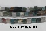 CCU27 15.5 inches 5*5mm cube Indian agate beads wholesale