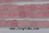 CCU300 15.5 inches 4*4mm cube rose quartz beads wholesale